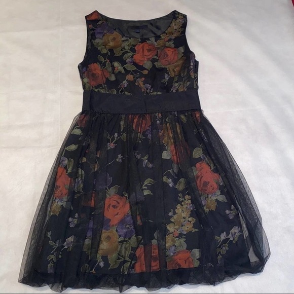 Plastic Island Black Rose Dress Size Small - Picture 1 of 14
